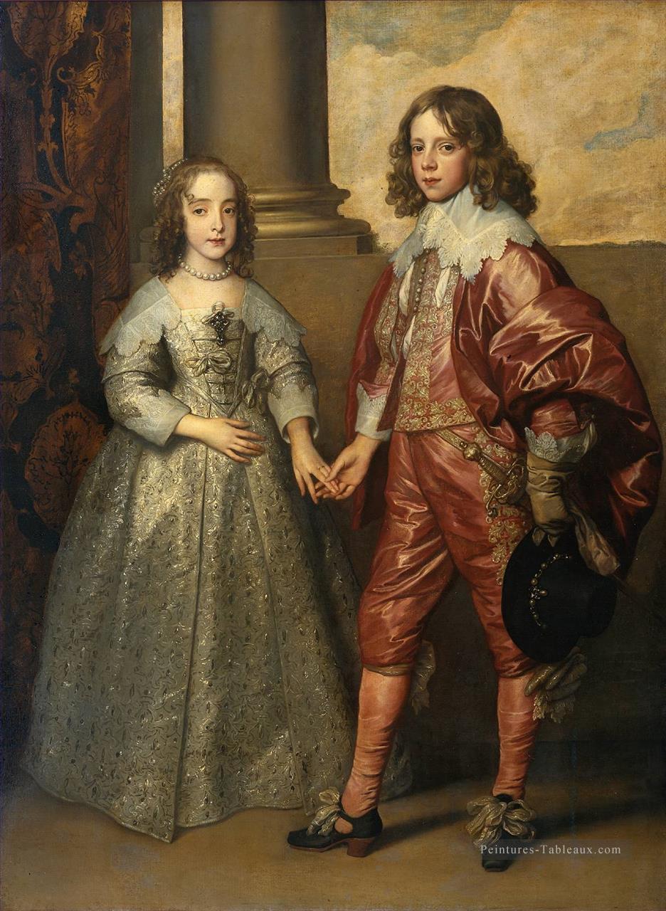 William II Prince d’Orange et la Princesse Henrietta Mary Stuart Anthony van Dyck Peintures à l'huile